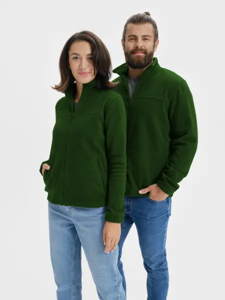 RIMECK Jacket 501 fleece pánsky fľaškovozelený
