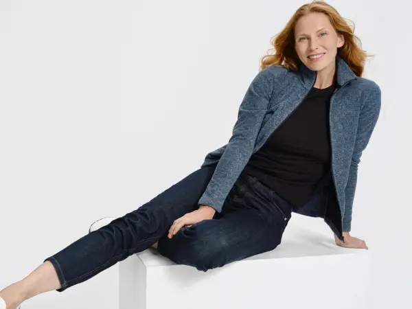 MALFINI Factor 853 fleece dámsky tmavý denim melír
