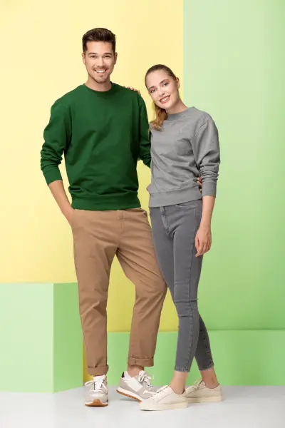 PICCOLIO Zero P41 mikina unisex fľaškovozelená