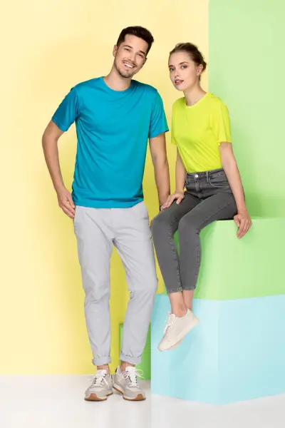 PICCOLIO Pixel P81 tričko unisex neon yellow