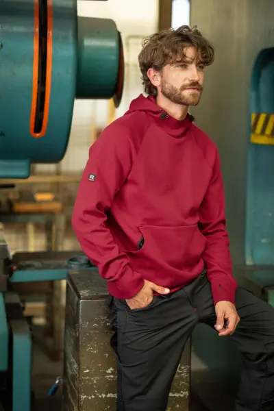 RIMECK Vertex Hoodie W43 mikina pánska marlboro červená